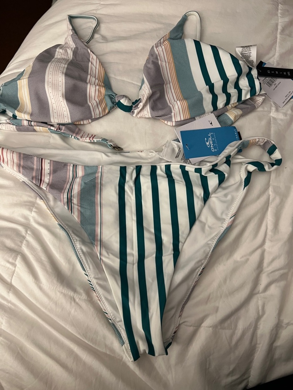 O'Neill Striped Allie Stripe Bikini Set
